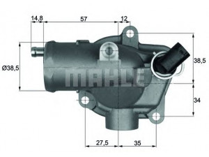 MAHLE ORIGINAL TI 28 92 termostatas, aušinimo skystis 
 Aušinimo sistema -> Termostatas/tarpiklis -> Thermostat
613 200 00 15, 613 200 01 15, 613 203 01 75