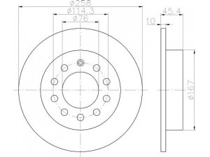 MINTEX MDC1855 stabdžių diskas 
 Stabdžių sistema -> Diskinis stabdys -> Stabdžių diskas
584112C000