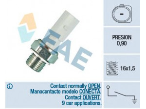 FAE 12860 alyvos slėgio jungiklis 
 Variklis -> Variklio elektra
047 919 081 B