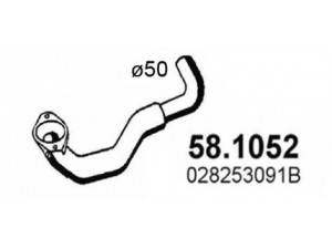 ASSO 58.1052 išleidimo kolektorius 
 Išmetimo sistema -> Išmetimo vamzdžiai
028253091B, 074253091C, 074253091E