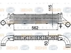 HELLA 8ML 376 724-161 tarpinis suslėgto oro aušintuvas, kompresorius 
 Variklis -> Oro tiekimas -> Įkrovos agregatas (turbo/superįkrova) -> Tarpinis suslėgto oro aušintuvas
170 500 02 00, 170 500 03 00, 170 500 04 00