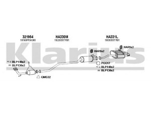 KLARIUS 420212U išmetimo sistema 
 Išmetimo sistema -> Išmetimo sistema, visa