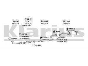 KLARIUS 120034U išmetimo sistema 
 Išmetimo sistema -> Išmetimo sistema, visa
