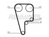 ROULUNDS RUBBER RR1051 paskirstymo diržas 
 Techninės priežiūros dalys -> Papildomas remontas
14400-P13-004, 14400-P13-014, 14400P13004