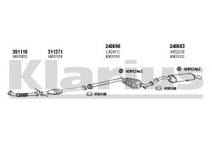 KLARIUS 030275E išmetimo sistema 
 Išmetimo sistema -> Išmetimo sistema, visa