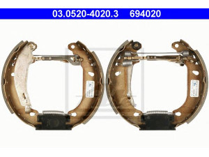 ATE 03.0520-4020.3 stabdžių trinkelių komplektas