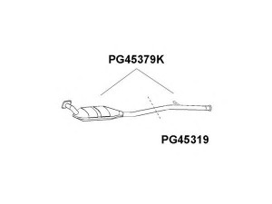 VENEPORTE PG45379K katalizatoriaus keitiklis 
 Išmetimo sistema -> Katalizatoriaus keitiklis
170626, 172875, 172896