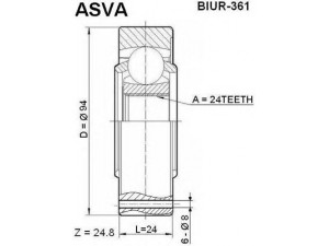 ASVA BIUR-361 jungčių komplektas, kardaninis velenas 
 Ratų pavara -> Sujungimai/komplektas
33211227606