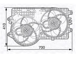 MAGNETI MARELLI 069422486010 ventiliatorius, radiatoriaus 
 Aušinimo sistema -> Oro aušinimas
51808366