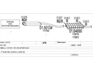 MTS C070312001258 išmetimo sistema 
 Išmetimo sistema -> Išmetimo sistema, visa