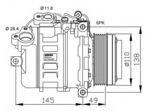 NRF 32533G kompresorius, oro kondicionierius 
 Oro kondicionavimas -> Kompresorius/dalys
64526987862, 6987862