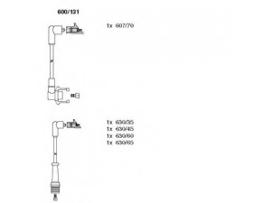 BREMI 600/131 uždegimo laido komplektas 
 Kibirkšties / kaitinamasis uždegimas -> Uždegimo laidai/jungtys
7700720781, 7700720783