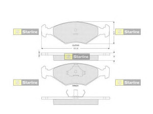STARLINE BD S221P stabdžių trinkelių rinkinys, diskinis stabdys 
 Techninės priežiūros dalys -> Papildomas remontas
5 894 112, 5894112, 7 075 742, 7 076 375