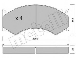 METELLI 22-0579-0 stabdžių trinkelių rinkinys, diskinis stabdys 
 Techninės priežiūros dalys -> Papildomas remontas
BBU8177