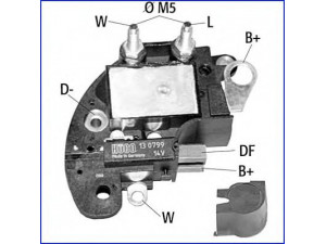 HITACHI 130799 reguliatorius, kintamosios srovės generatorius 
 Elektros įranga -> Kint. sr. generatorius/dalys -> Reguliatorius