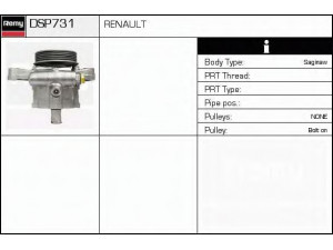 DELCO REMY DSP731 hidraulinis siurblys, vairo sistema 
 Vairavimas -> Vairo pavara/siurblys