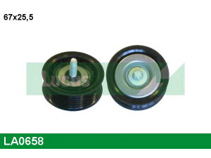 LUCAS ENGINE DRIVE LA0658 kreipiantysis skriemulys, V formos rumbuotas diržas 
 Diržinė pavara -> V formos rumbuotas diržas/komplektas -> Laisvasis/kreipiamasis skriemulys