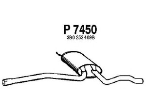 FENNO P7450 vidurinis duslintuvas 
 Išmetimo sistema -> Duslintuvas
3B0253409, 3B0253409AN, 3B0253409B