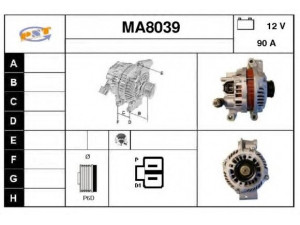 SNRA MA8039 kintamosios srovės generatorius
LF1818300, A3TG0081
