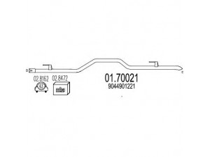 MTS 01.70021 išleidimo kolektorius 
 Išmetimo sistema -> Išmetimo vamzdžiai
9044901221