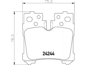MINTEX MDB2760 stabdžių trinkelių rinkinys, diskinis stabdys 
 Techninės priežiūros dalys -> Papildomas remontas
044660W010, 044660W020