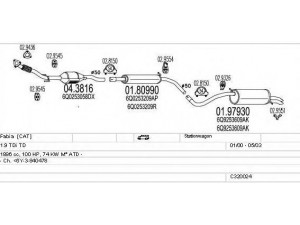 MTS C320024004793 išmetimo sistema 
 Išmetimo sistema -> Išmetimo sistema, visa