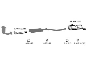 EBERSPÄCHER AP_2476 išmetimo sistema 
 Išmetimo sistema -> Išmetimo sistema, visa