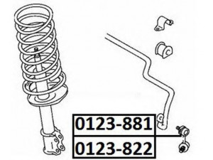 ASVA 0123-881 šarnyro stabilizatorius 
 Ašies montavimas/vairavimo mechanizmas/ratai -> Stabilizatorius/fiksatoriai -> Savaime išsilyginanti atrama
48810-20010