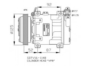 NRF 32743G kompresorius, oro kondicionierius 
 Oro kondicionavimas -> Kompresorius/dalys
7700875357, 7701499858