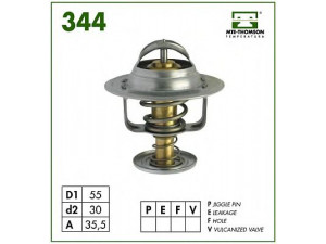 MTE-THOMSON 344.83 termostatas, aušinimo skystis 
 Aušinimo sistema -> Termostatas/tarpiklis -> Thermostat
1338.23, 96095011, 96160901, 9616090180