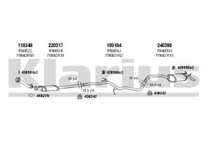 KLARIUS 720413E išmetimo sistema 
 Išmetimo sistema -> Išmetimo sistema, visa