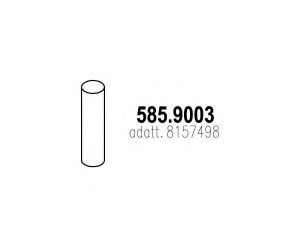 ASSO 585.9003 išleidimo kolektorius 
 Išmetimo sistema -> Išmetimo vamzdžiai
8157498