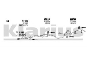 KLARIUS 361351E išmetimo sistema 
 Išmetimo sistema -> Išmetimo sistema, visa