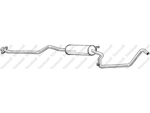 BOSAL 292-997 vidurinis duslintuvas 
 Išmetimo sistema -> Duslintuvas
8 52 059, 8 52 815, 90215428, 90399043