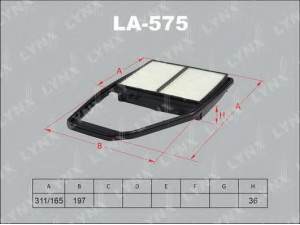 LYNXauto LA-575 oro filtras 
 Techninės priežiūros dalys -> Techninės priežiūros intervalai
17220-PLD-000, 17220-PLD-Y00, V9112-H034