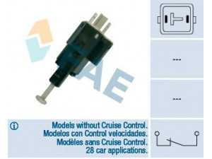 FAE 24505 stabdžių žibinto jungiklis 
 Stabdžių sistema -> Stabdžių žibinto jungiklis
1240008, 09132299