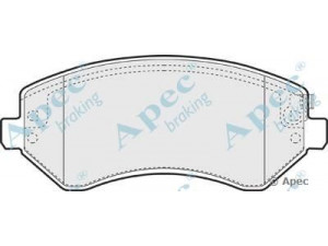APEC braking PAD1267 stabdžių trinkelių rinkinys, diskinis stabdys 
 Techninės priežiūros dalys -> Papildomas remontas
05019984AA, 05066427AA, 05096349AA