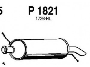 FENNO P1821 galinis duslintuvas 
 Išmetimo sistema -> Duslintuvas
1726-HL