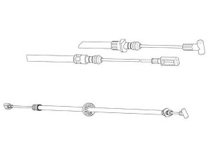 CEF FA02301 trosas, stovėjimo stabdys 
 Stabdžių sistema -> Valdymo svirtys/trosai
500322988