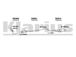 KLARIUS 720444U išmetimo sistema 
 Išmetimo sistema -> Išmetimo sistema, visa