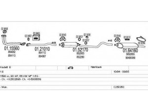 MTS C250350005493 išmetimo sistema 
 Išmetimo sistema -> Išmetimo sistema, visa