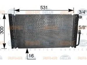 HELLA 8FC 351 038-031 kondensatorius, oro kondicionierius