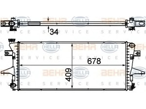 HELLA 8MK 376 732-551 radiatorius, variklio aušinimas