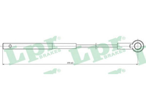 LPR C1101B trosas, stovėjimo stabdys 
 Stabdžių sistema -> Valdymo svirtys/trosai
21213508068