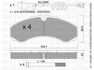 METELLI 22-0212-0K stabdžių trinkelių rinkinys, diskinis stabdys 
 Techninės priežiūros dalys -> Papildomas remontas