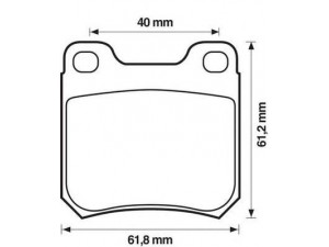 JURID 571390J stabdžių trinkelių rinkinys, diskinis stabdys
1605688, 1605878, 90273261, 90421528