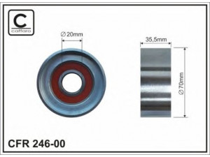 CAFFARO 246-00 kreipiantysis skriemulys, V formos rumbuotas diržas 
 Diržinė pavara -> V formos rumbuotas diržas/komplektas -> Laisvasis/kreipiamasis skriemulys
