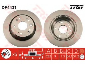 TRW DF4431 stabdžių diskas 
 Stabdžių sistema -> Diskinis stabdys -> Stabdžių diskas
42510SLJ020, 42510SZ3900, 42510SZ3J00