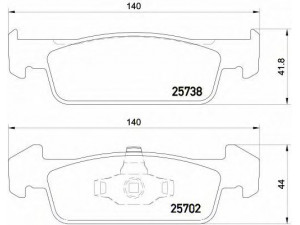 BREMBO P 68 060 stabdžių trinkelių rinkinys, diskinis stabdys 
 Techninės priežiūros dalys -> Papildomas remontas
410602396R, 410609646R