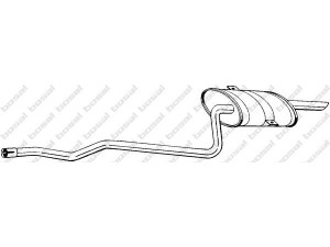 BOSAL 286-465 galinis duslintuvas 
 Išmetimo sistema -> Duslintuvas
17430-0D040, 17430-22120